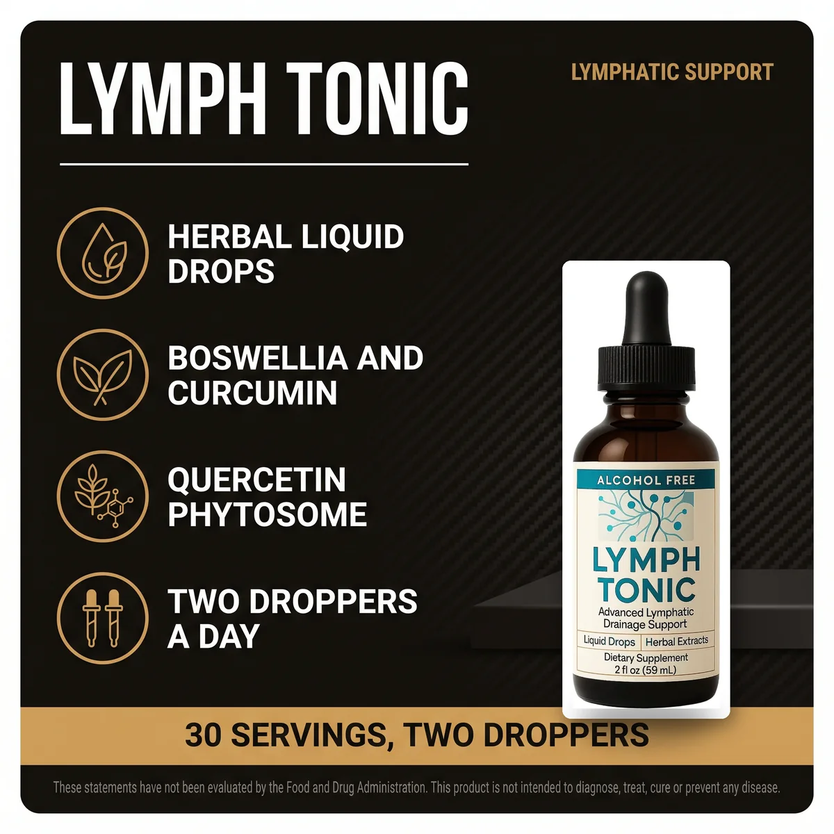 LymphTonic herbal liquid drops for lymphatic support