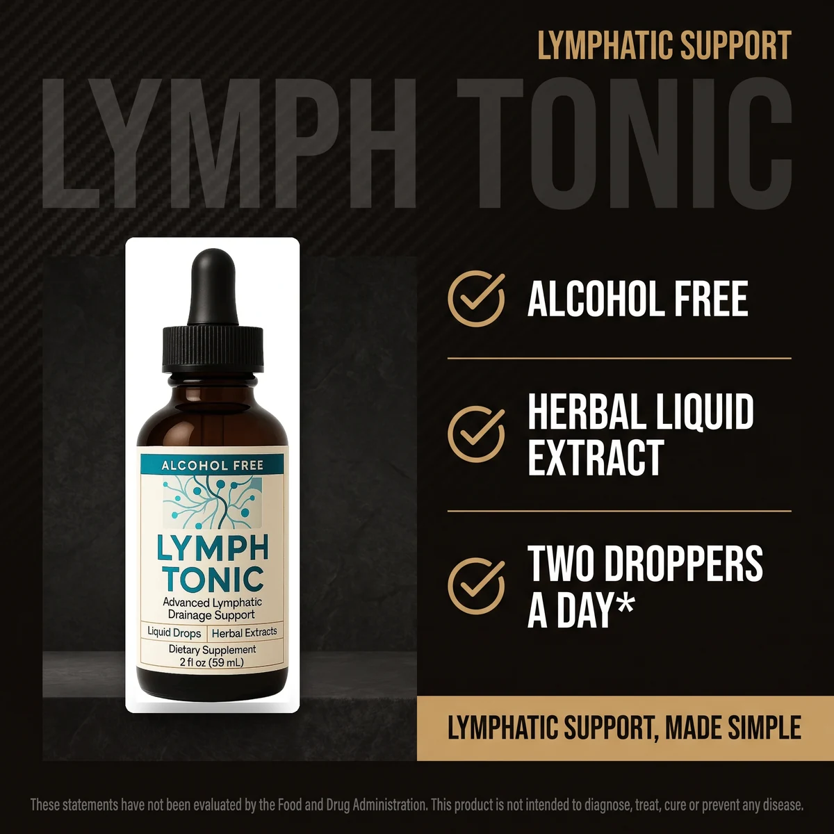 Why LymphTonic — alcohol-free herbal liquid extract